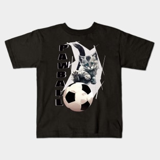 Pawball, cat football Kids T-Shirt